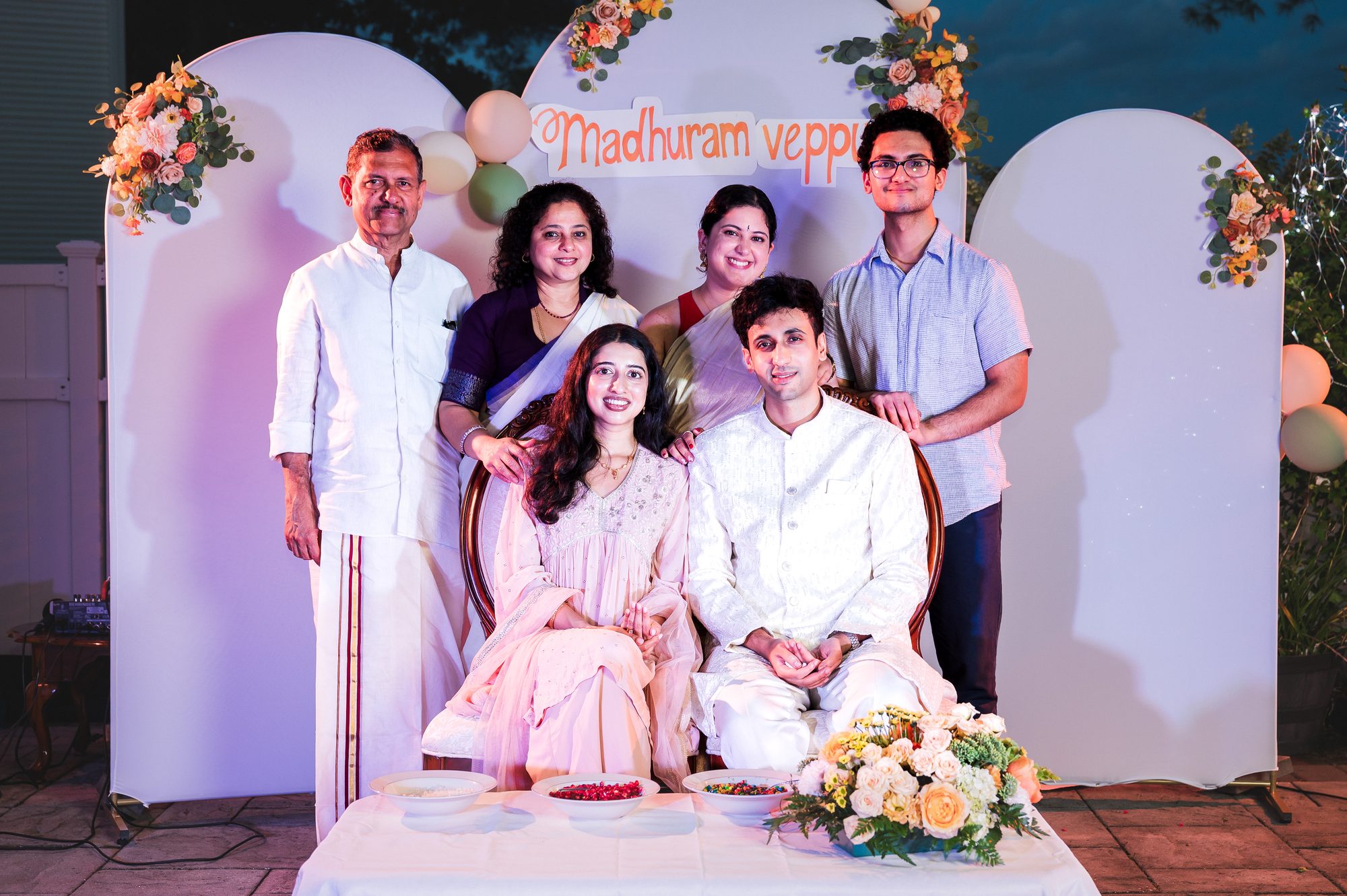 Family gathered for a Madhuram Veppu celebration